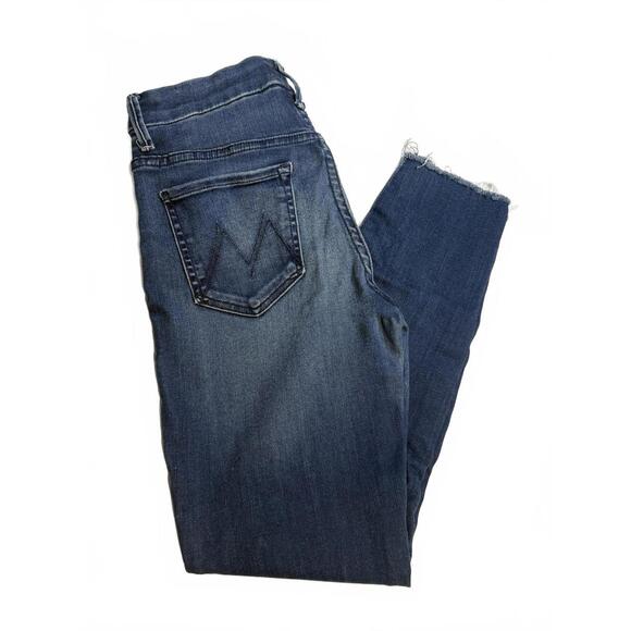 Mother Dark Blue Straight Leg Jeans - Picture 4 of 5